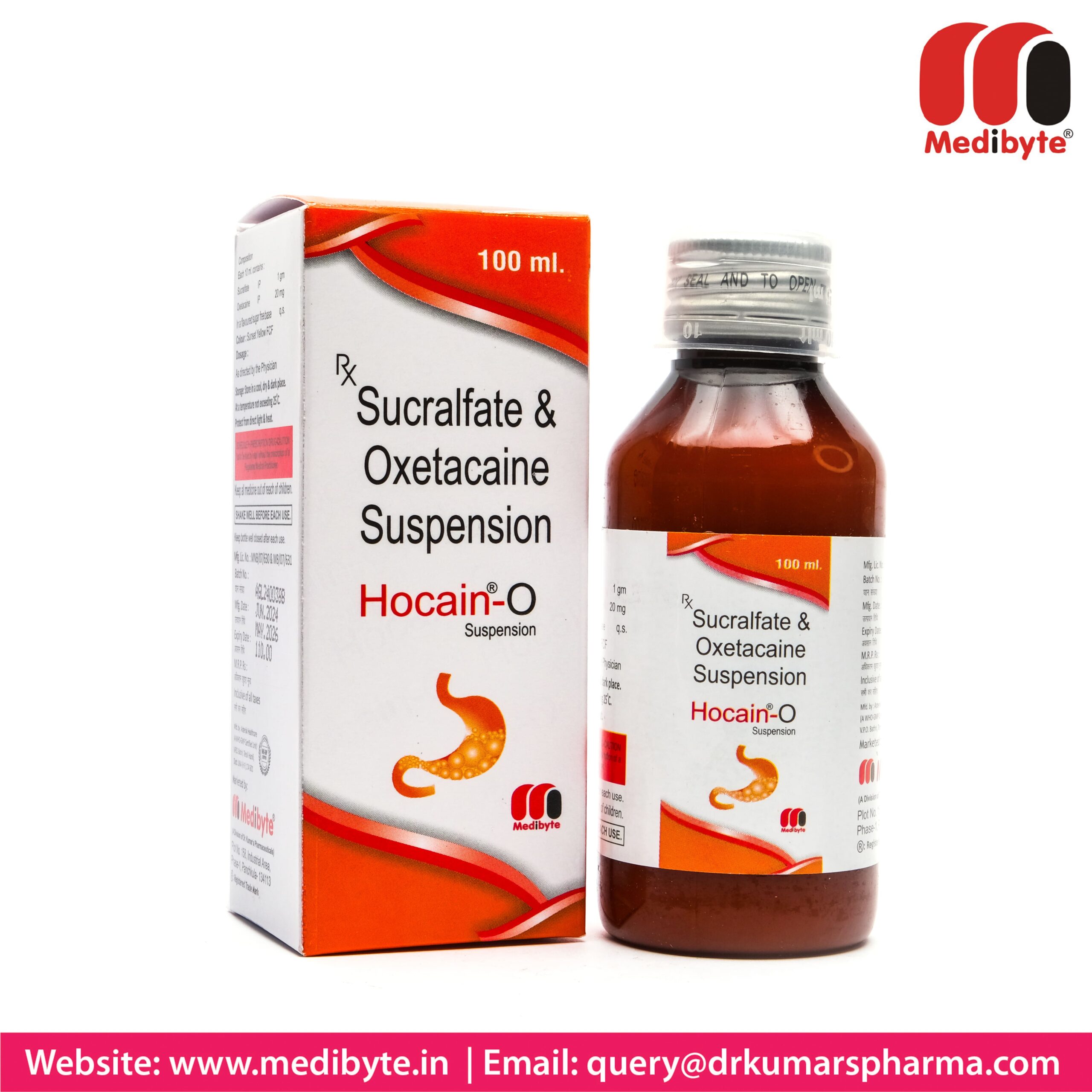 Sucralfate 1gm + Oxetacaine 20mg Suspension