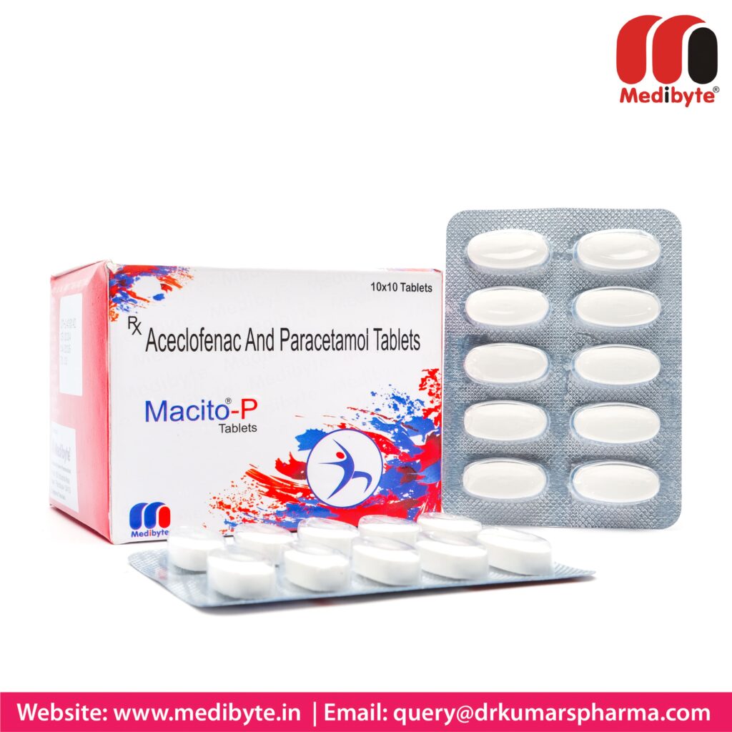 Aceclofenac 100mg + Paracetamol 325 mg Tablets