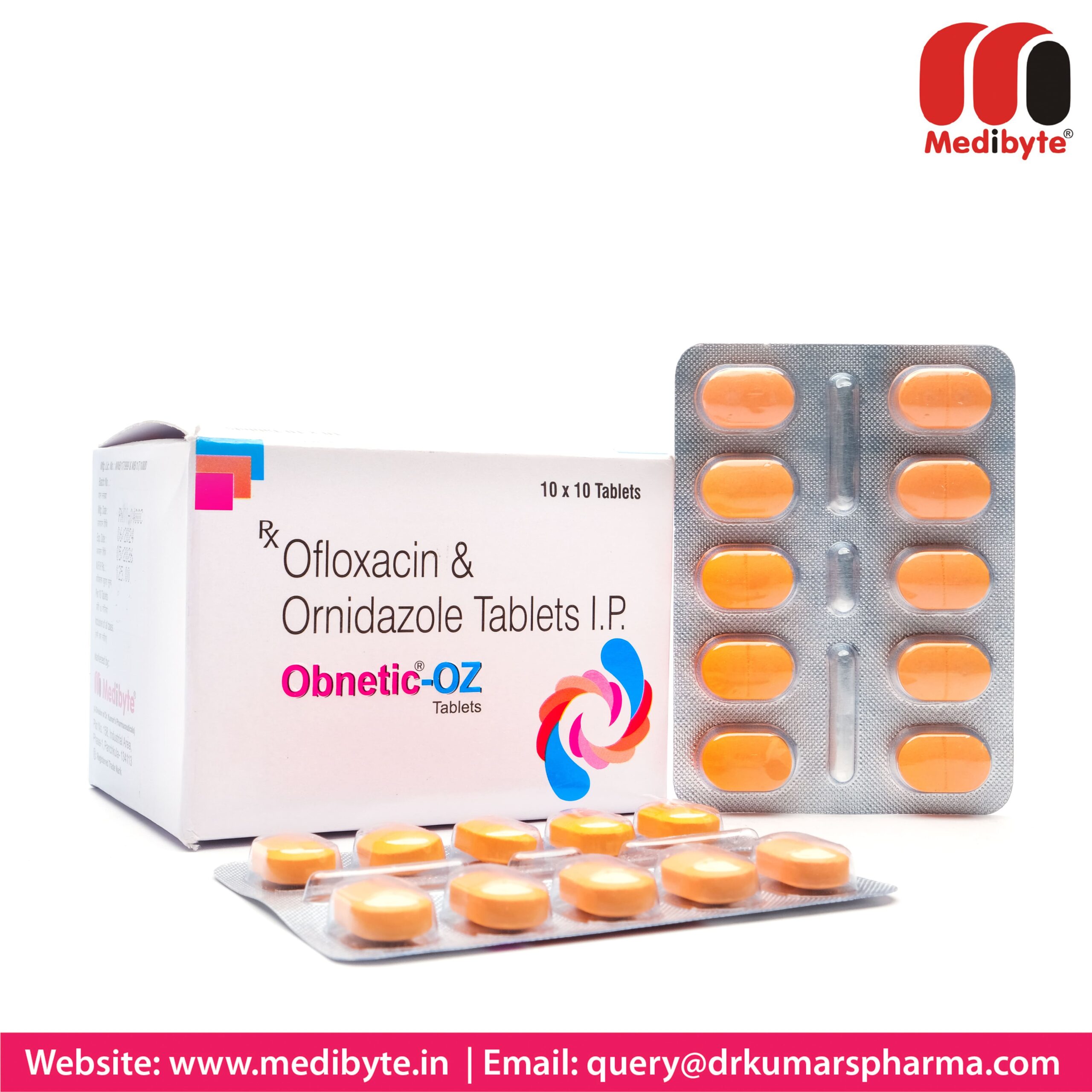 Ofloxacin 200 mg + Ornidazole 500 mg Tablets