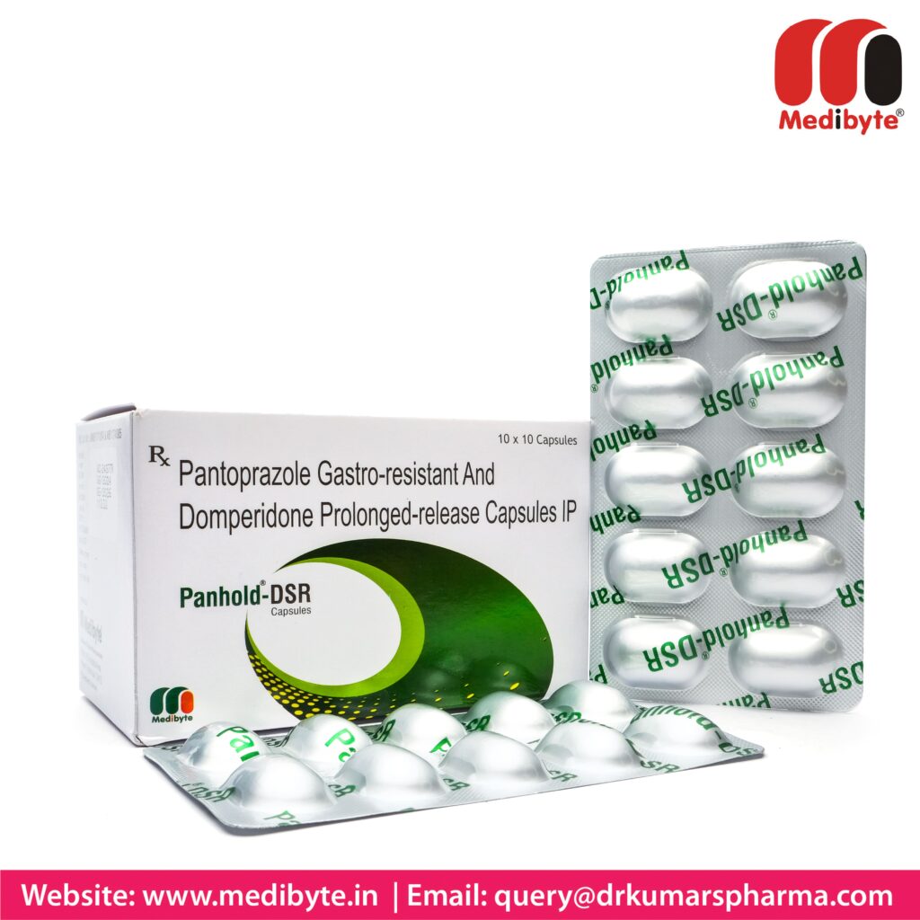 Pantoprazole 40mg + Domperidone 30mg Capsules