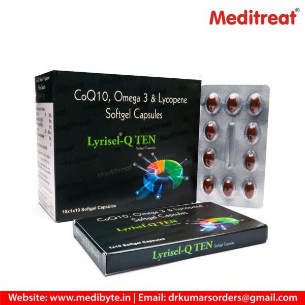 Coenzyme Q10 100 mg, Lycopene, Selenium, EPA & DHA Capsules