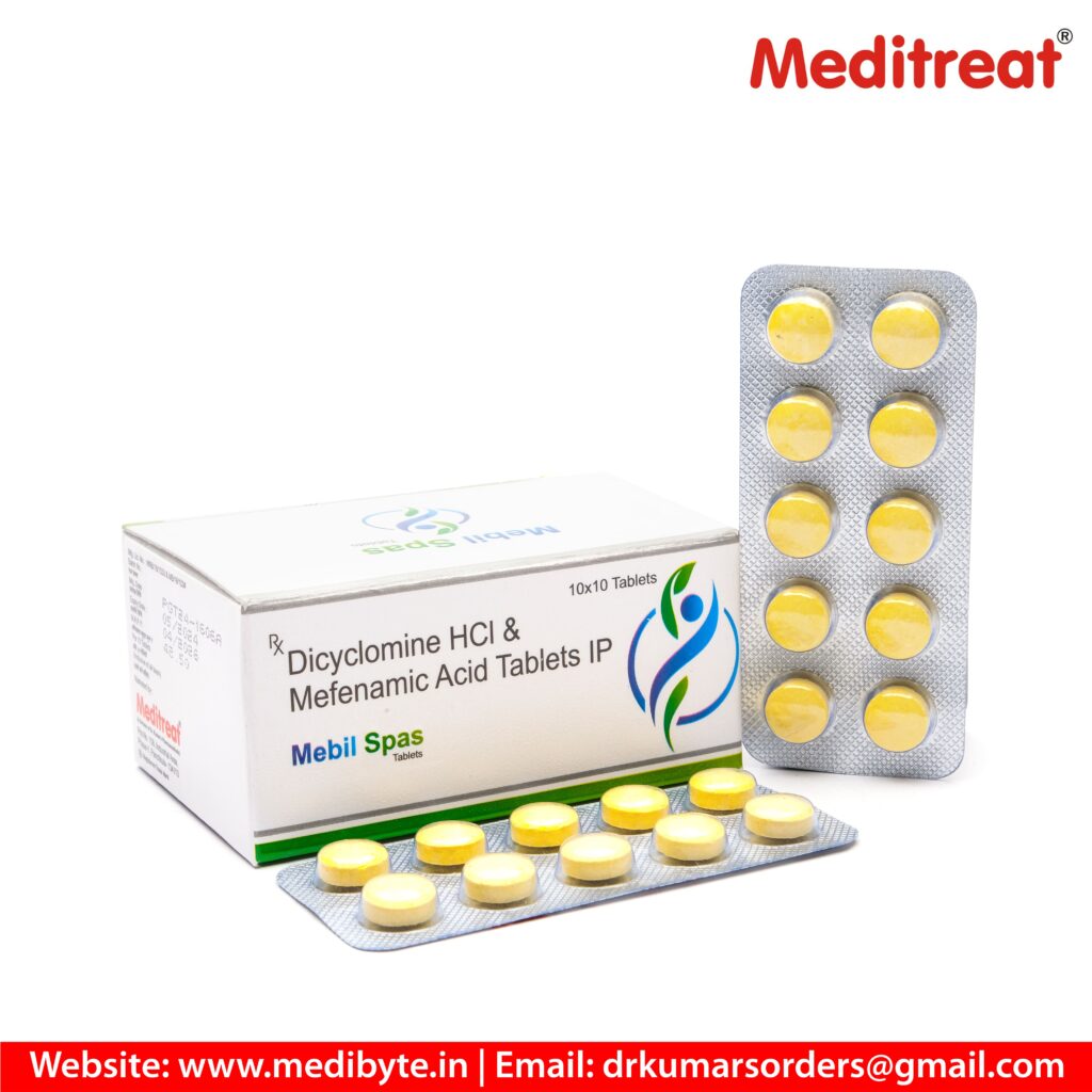 Dicyclomine HCl 10 mg + Mefenamic Acid 250 mg Tablet