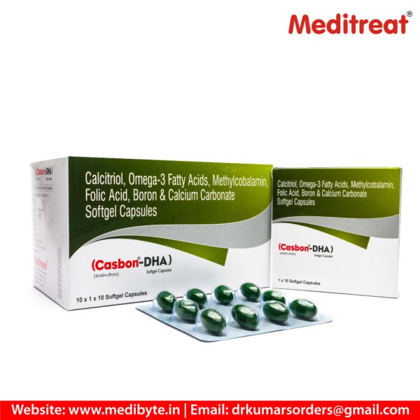 Methylcobalamine 1500 mcg + Calcitriol 0.025mcg + Calcium 500 mg + F.A 1.5 mg + EPA 180 mg + DHA Softgelatin Capsules