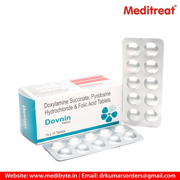 Doxylamine Succinate 10+ Pyridoxine 10 + Folic Acid 2.5mg Tablets