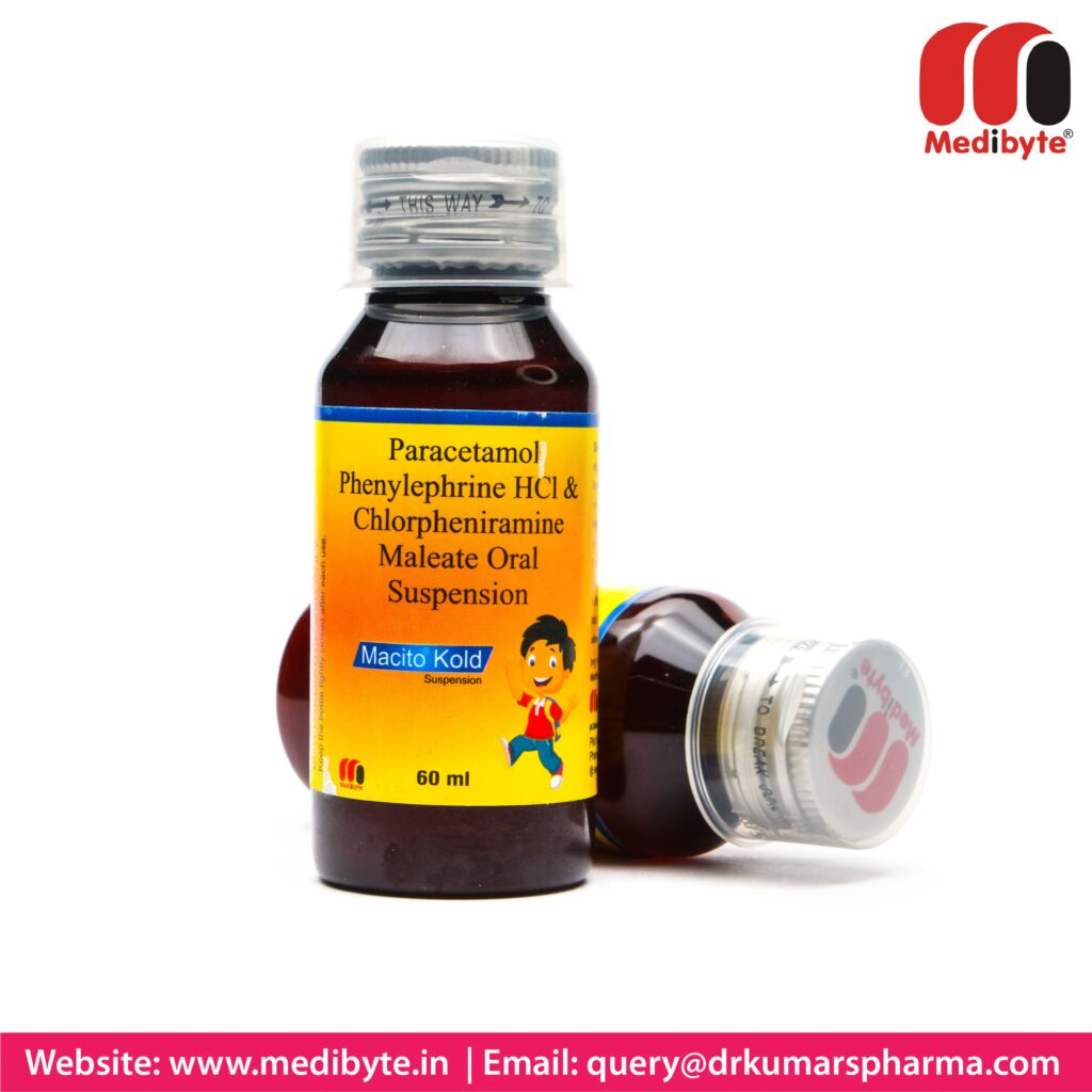 Paracetamol Phenylephrine HCL and Chlorpheniramine Maleate Oral Suspension