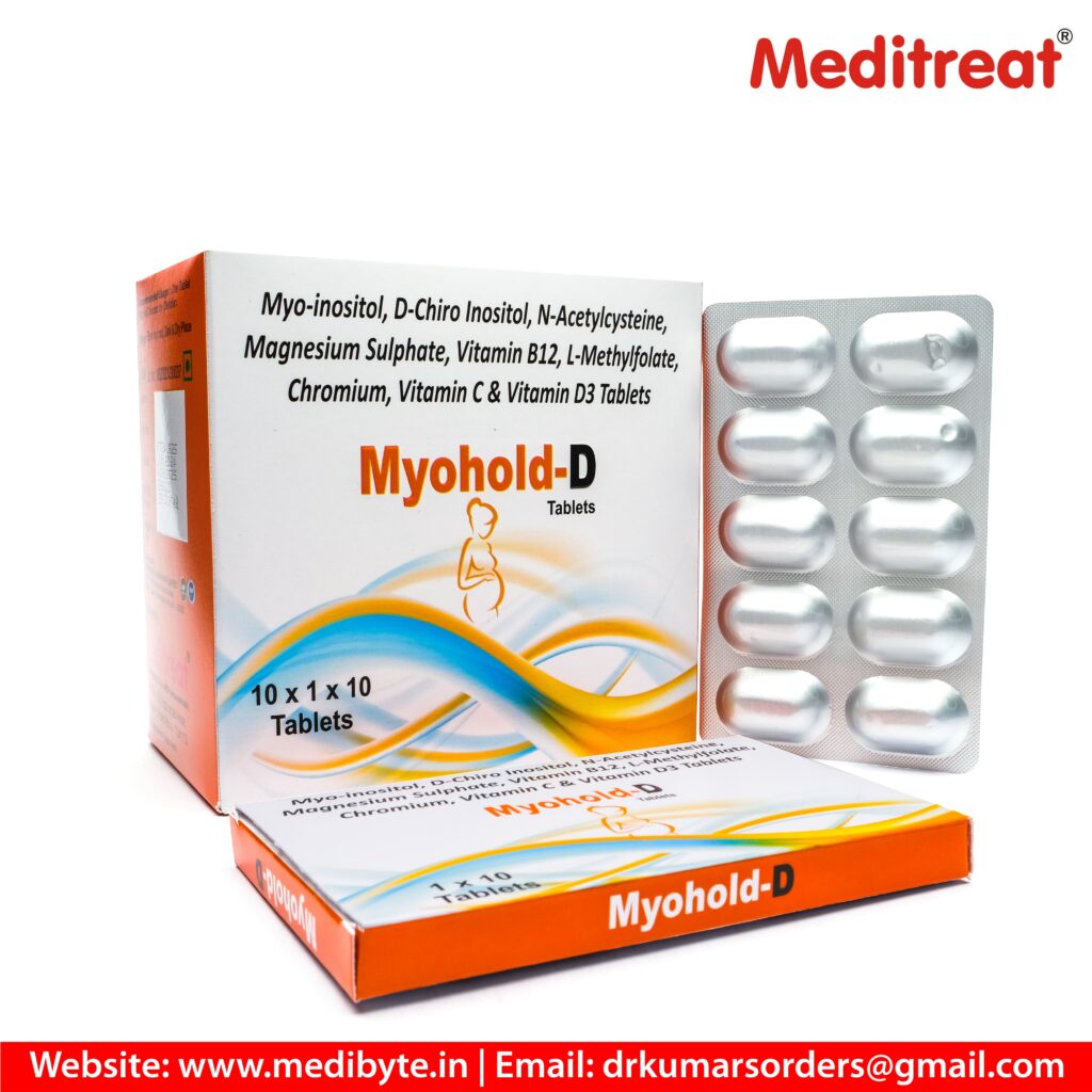 Myo Inositol D- Chiro Inositol, N-acetylcysteine, Magnesium Sulphate, Vitamin B12, L- Methylfolate, Chromium, Vitamin C, Vitamin D3 Tablet